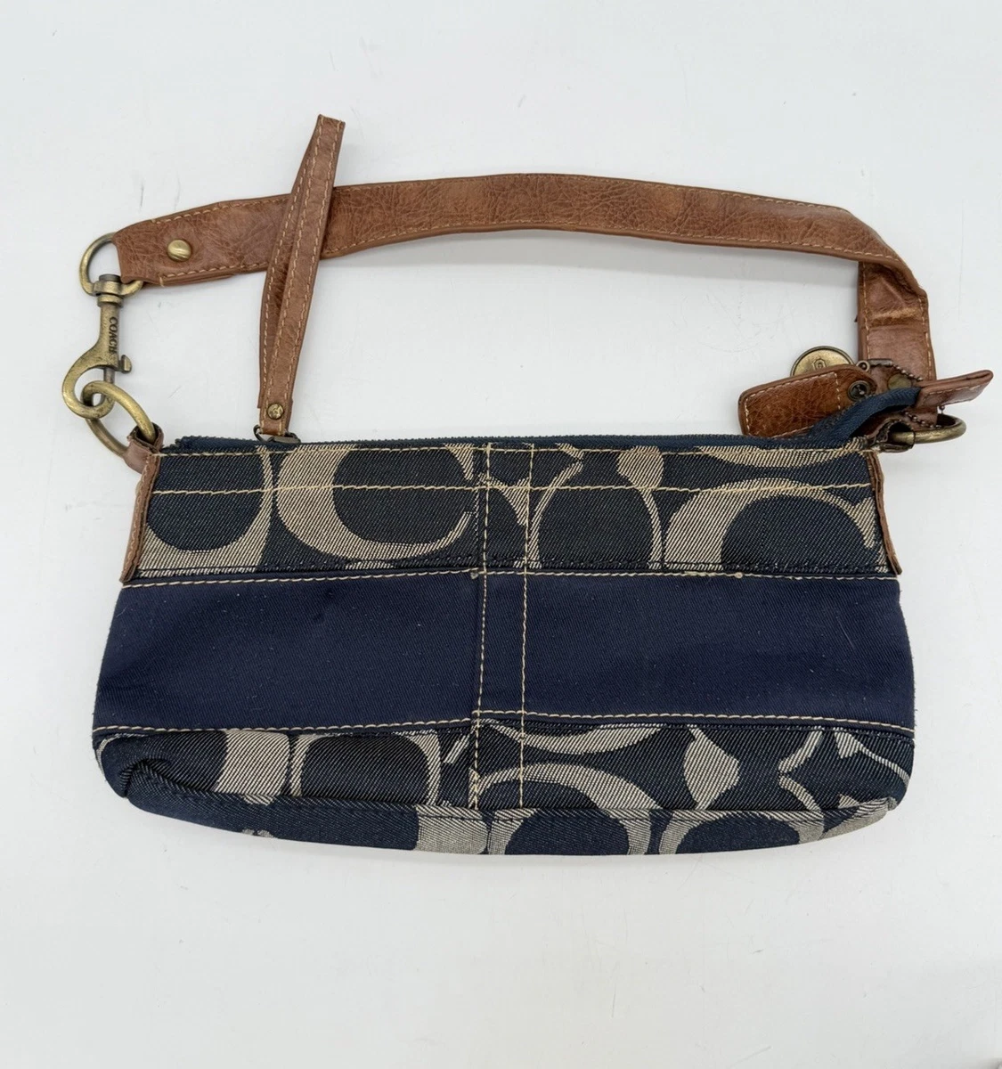 Coach Women's Suede Exterior Blue Bags & Handbags for Women for