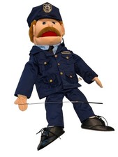 I M Goodman Police Officer Puppet Sunny Toys 2003 with Arm Rod Puppeteer 28 IN