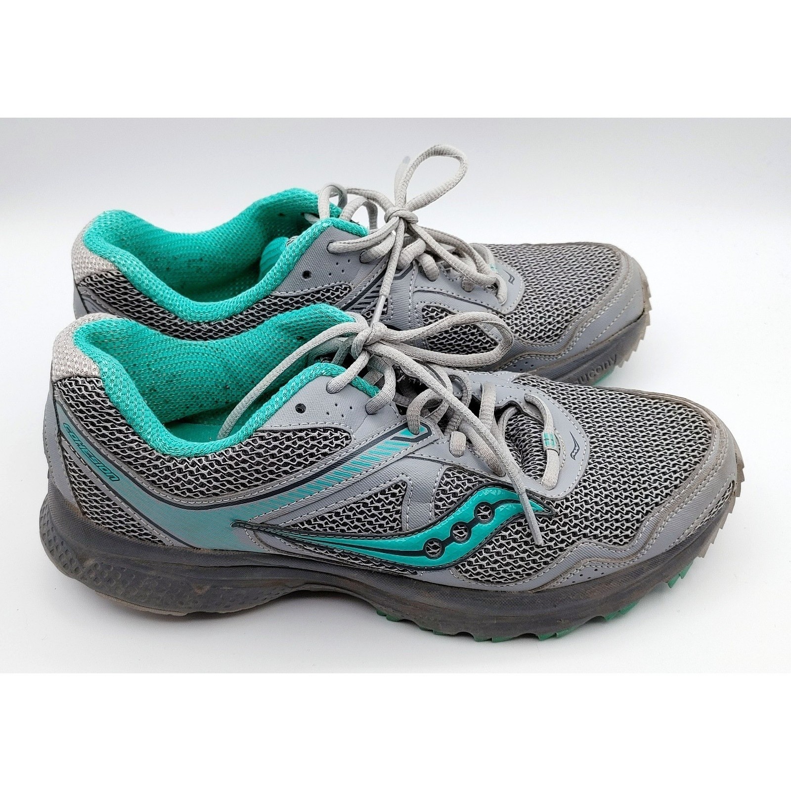 Saucony Womens 9.5 Cohesion 10 Running Walking Sneakers Shoes Gray Teal S15339 thumbnail 5