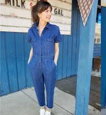 Outerknown Women's Small S.E.A. Sea Suit Jumpsuit Coveralls Denim 188 NEW