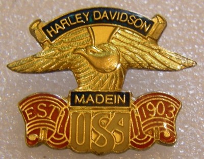 Anstecknadeln HD HARLEY DAVIDSON EAGLE MADE IN USA 1903 Vintage Pin Badge