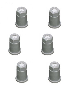 Pack of 6 - TeeJet ConeJet Hollow Cone Spray Tip 0.133 GPM @ 40 PSI Visiflo Gray
