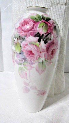 Noritake Bone China Nippon Toki Kaisha Vase Hand Painted - 7''  Tall