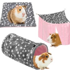 Guinea Pig Hideout, 3 Pack Tunnel Mat Corner Pet Cage Accessories Grey