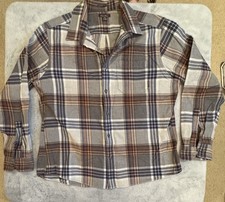 Eddie Bauer Men  s XL Classic Fit Plaid Flannel Shirt 100 Cotton Button Front