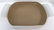 Pampered Chef White Baker Baking Dish W/Handles 12”x10.5”x2.25”