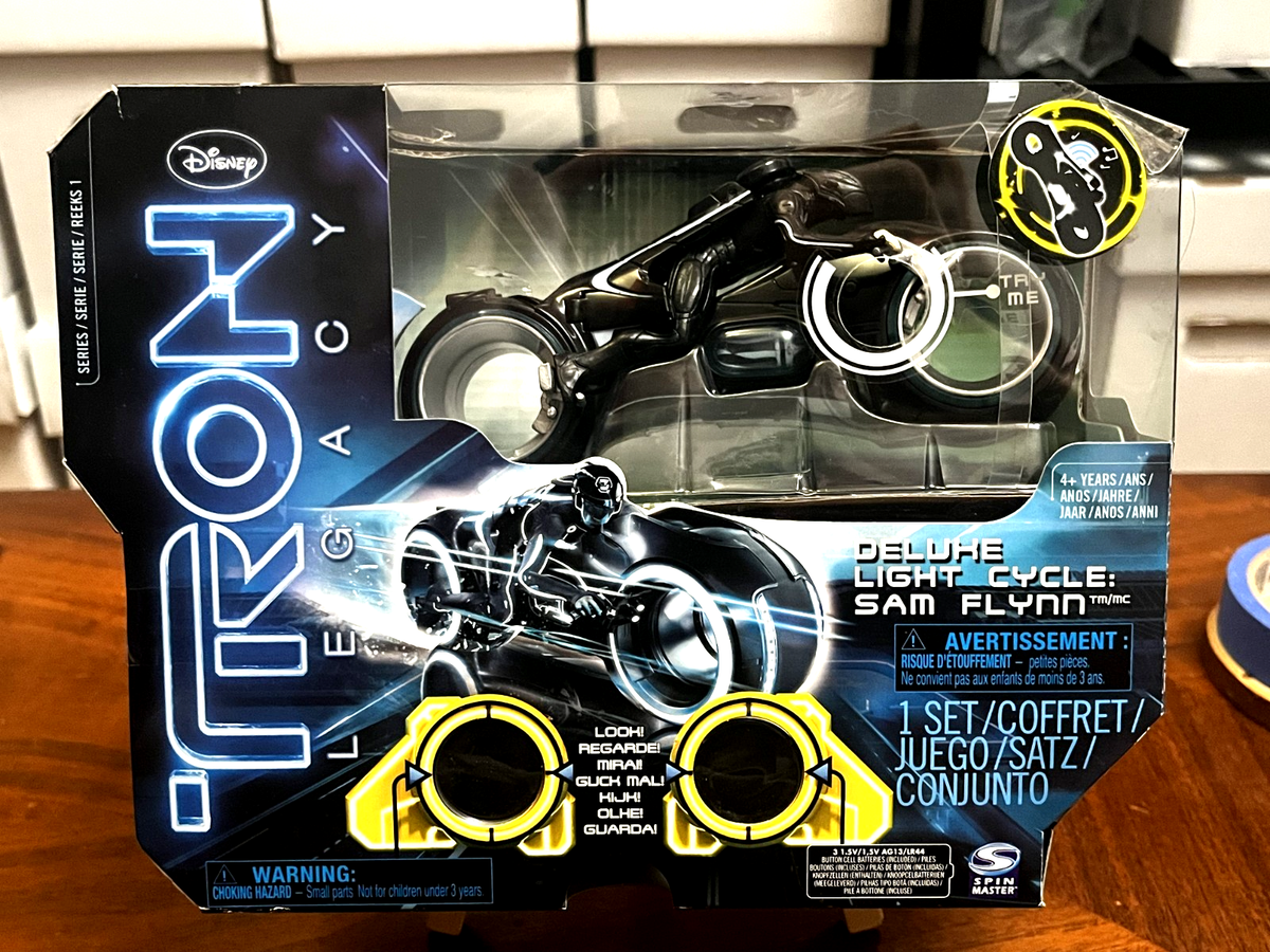 Tron Legacy Deluxe Light Cycle / Sam Flynn By Spin Master **OPEN Tron Legacy Deluxe Light Cycle / Sam Flynn By Spin Master **OPEN