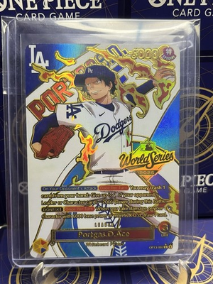 #ad Portgas.D.Ace✨OP13 Leader LA Dodgers✨FoilProxy Near Mint✨ $18.95