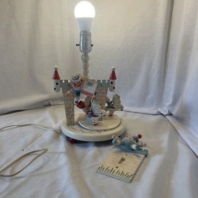 Vintage Wooden Nursery Lamp And Light switch Plate 