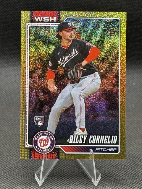 2026 Topps Update Series US82 Riley Cornelio Nationals RC Gold Sandglitter /50