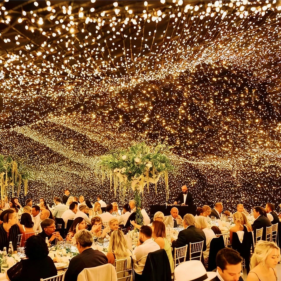 300 LED Christmas Mesh Net Light Outdoor Garden Lights String Lights 1x5m Lamp - Image 4 of 4