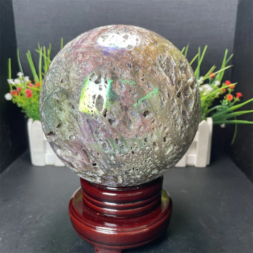 8.8LB 5.9" Aura Esfalerita Esfera Cristal Cuarzo Curativo Reiki Bola de Energía Foto 2 de 4