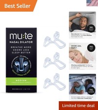 Mute Nasal Dilator Snoring Solution  Medium 3 Pack  Snore Less  Sleep Better