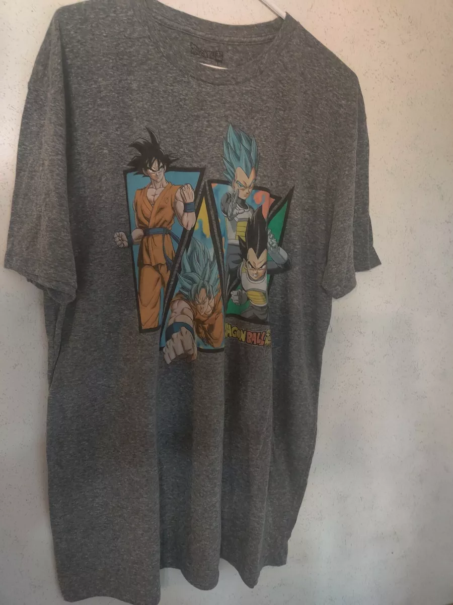 Dragon Ball Z Japanese Anime Characters T-shirt Toei Animation DBZ Gray  Size XL