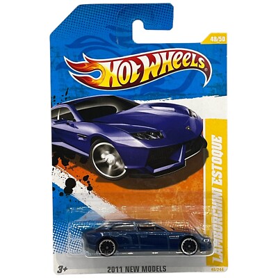 Hot Wheels 2011 New Models LAMBORGHINI ESTOQUE 48/50 Blue Chrome Rim Black J5's