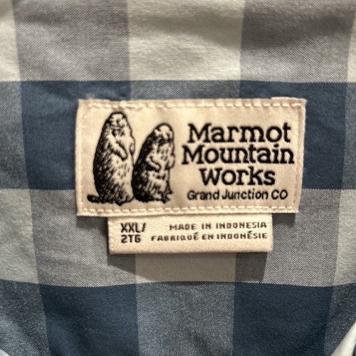 Camicia da campeggio Marmot Mountain Works Muir uomo 2XL a quadri SS escursionismo campeggio nuova con etichette - Foto 7 di 13