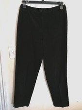 Talbots Womens Pants 10 Black Stretch Soft Chino Dress Trousers Career Office
