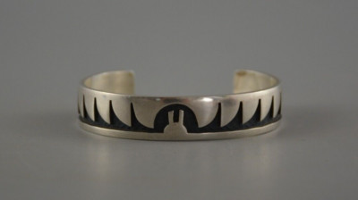 Tony Kyasyousie - Hopi Sterling Silver Bracelet - Signed & Hopi Guild Mark - 6.5