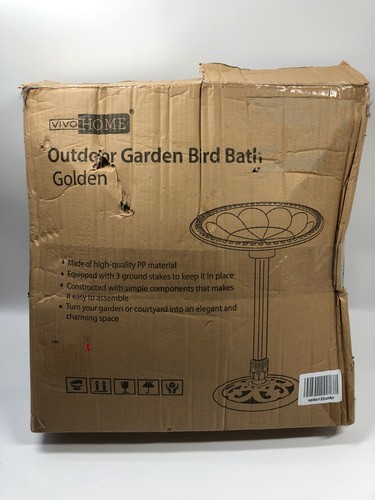 VivoHome 28 pulgadas de altura poliresina antiguo jardín exterior pájaro baño cobre - Imagen 19 de 24
