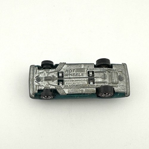 Vtg 1967 Original Mattel Hot Wheels Redline Custom Barracuda Aqua Car Hong Kong - Picture 2 of 14