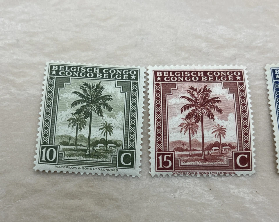 ‘42 CONGO BELGE-BELGISCH CONGO. Rare & Collectible Stamp MNH/MH  Look 👀5 Stamps - Image 2 of 4