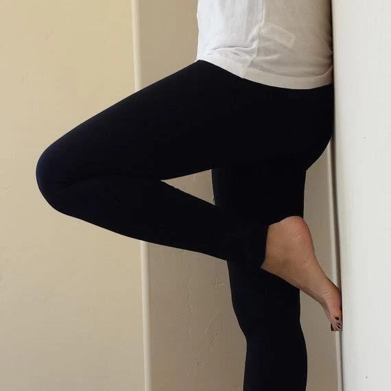 Women's Coffee PLUS SIZE FOOTLESS Legging Seamless Thick Fleece SK300X 1X 2X 3X - Image 2 of 4