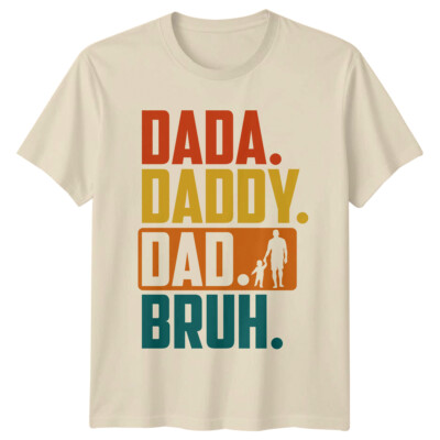 Dada Papa Papa Bruh T-Shirt Vatertag Geschenk Retro Papa Tee