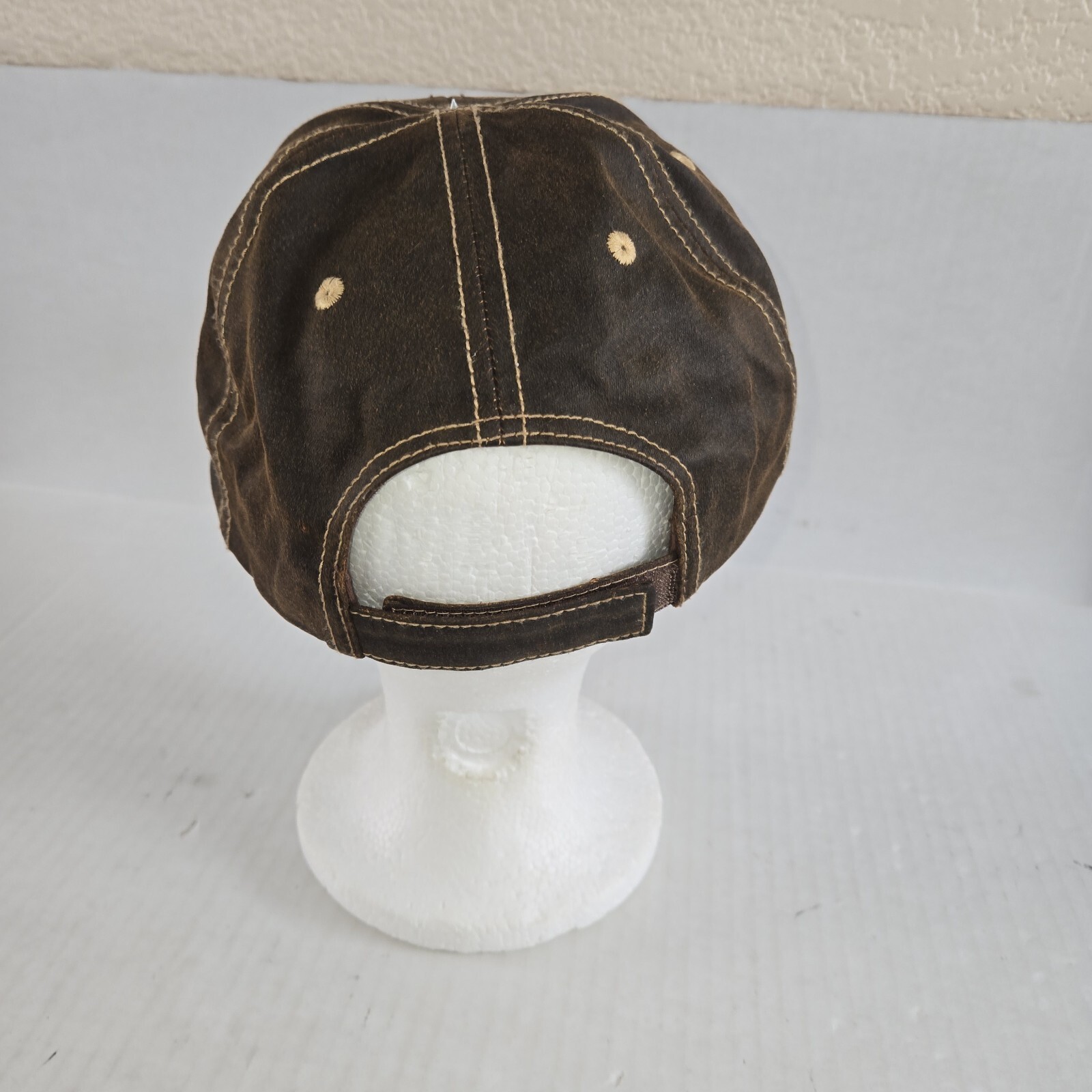 Budweiser Leather Hat Cap Adjustable Strapback By… - image 4