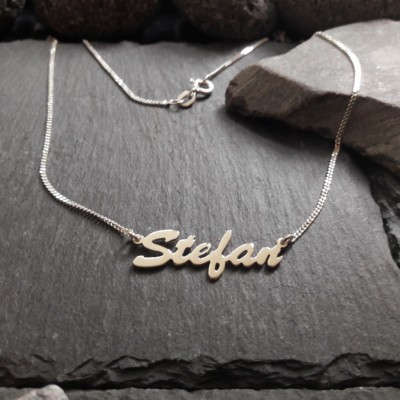 Personalisierte Namenskette mit Wunschname aus 925er Silber (NK02/S)