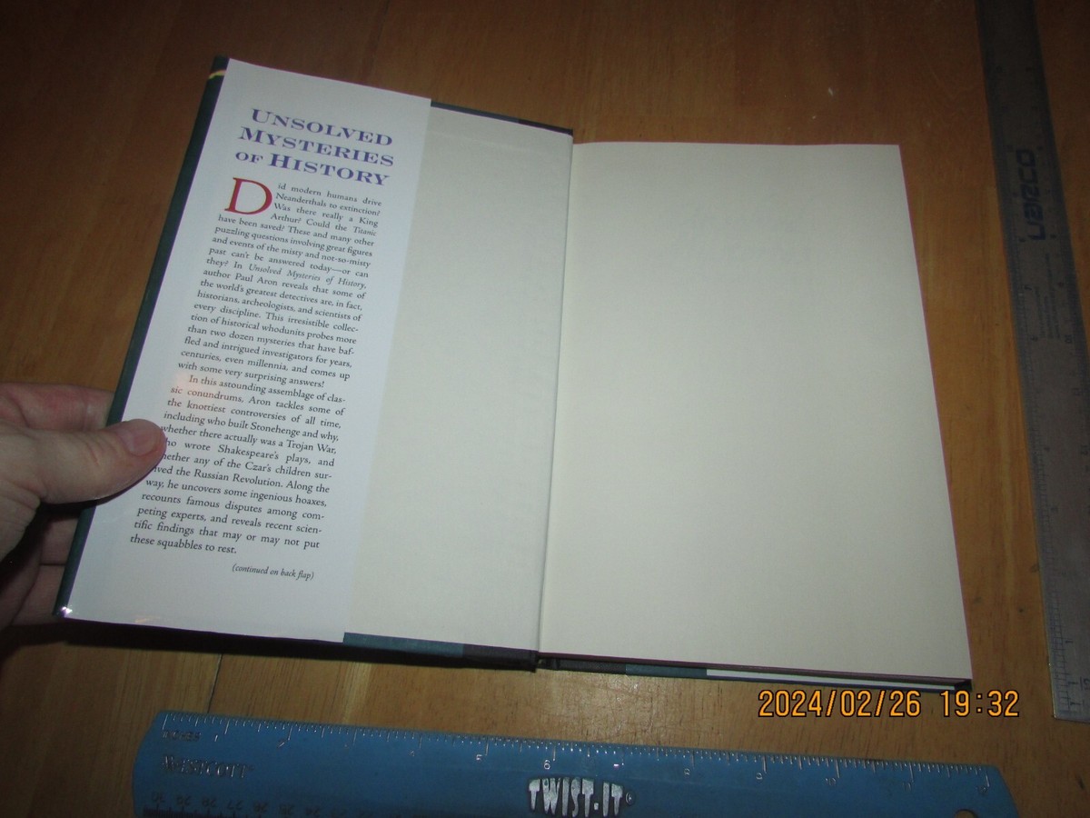 Unsolved Mysteries of History by Paul Aron (2003, Hardcover