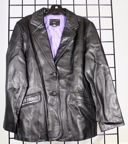 Hombre Cuero Chaqueta Negro Grande Mossimo | eBay
