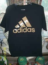 Men's ADIDAS The Go-To Tee Black SS Graphic T-Shirt Large