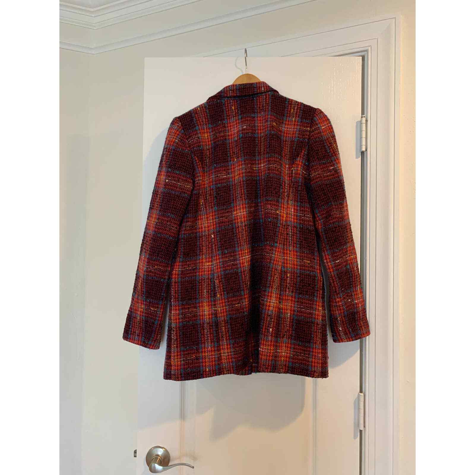 Halogen Wool Blend Button Down Coat S - image 5