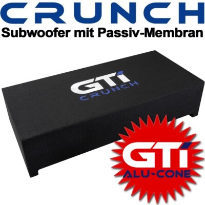 Crunch GTi 250S 25cm Downfire Subwoofer Box mit AluCone Woofer und Passivmembran