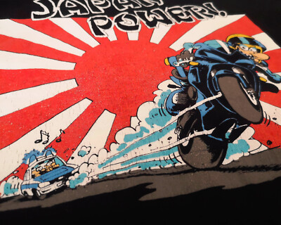 rare vintage Japan Power Moto Mania t-shirt Sz XL motorbike