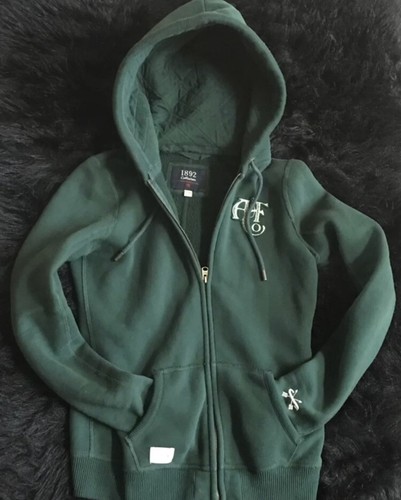 Fitch Women Green Zip Up Hoodie Size 