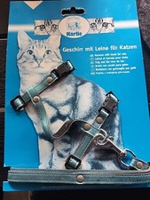 Katzengarnitur,Geschirr & Leine,matallic Blau,Karlie,Katze,B WARE 🐈‍⬛🐈