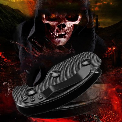 Aluminum Key Holder Clip Folder Outdoor Pocket Tool (Black)
