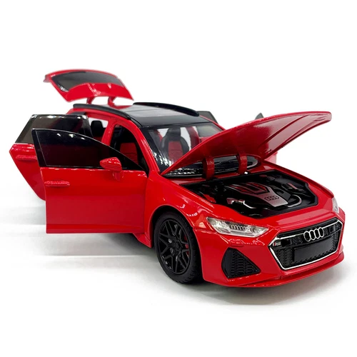 1:24 Audi RS6 Avant Model Car Wagon Die-cast Toy Cars Toys Collection Pull Back - Picture 4 of 20