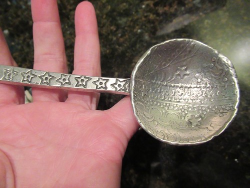 Tin Woodsman Pewter Co Eugene OR Coffee Sugar etc Wall Mount Handmade Spoon NWT - Picture 4 of 5