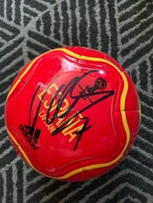Spain David Villa Autographed Signed Size 5 Soccer Ball COA