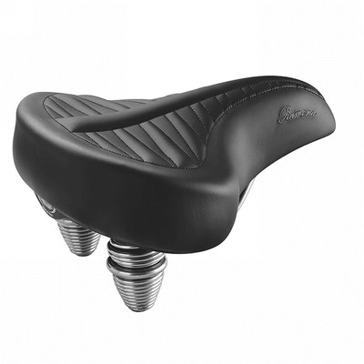 Cuir Synthétique Vélo Rétro Selle De Vélo Vintage Montegrappa Modèle 07/F - Neuf, Deux Ressorts, Cuir Synthétique ! Campagnolo Pista