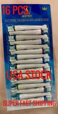 Qty. 16 Aster Replacement Toothbrush Heads 16 Pack Compatible with Oral-B Braun