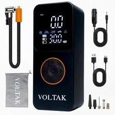 VOLTAK Tire Inflator Air Compressor, 24000mAh & 150PSI for Car, Bike, Ball, &...
