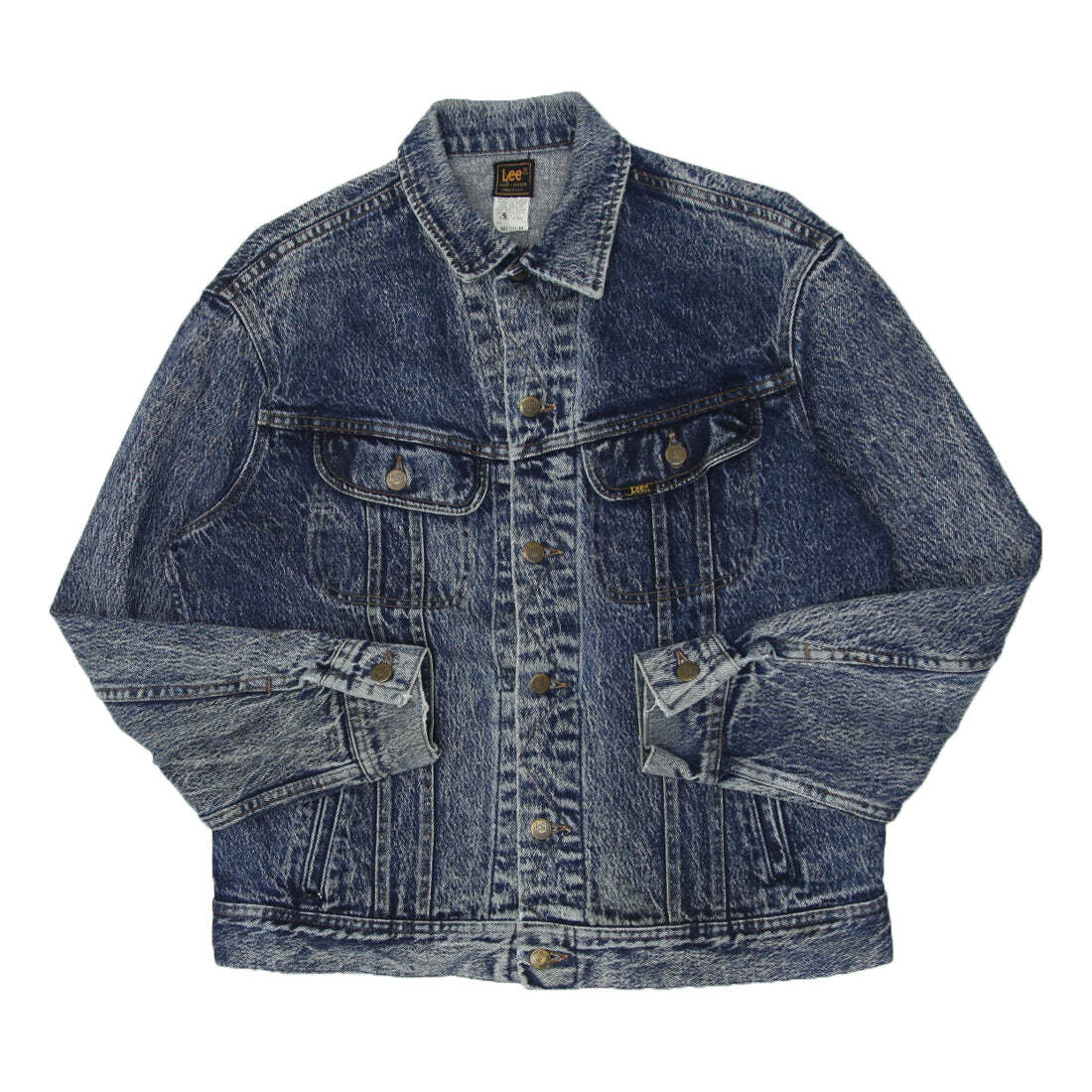 Lee 220J USA製 46~48? PATD-153438 Vintage Lee Raiders PATD-153438 Acid Wash Denim Jacket Made