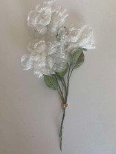 White English Rose Cluster - Vintage Millinery Floral Made in Japan
