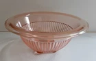 FEDERAL Ribbed PINK Depression Glass ROSE GLOW Mixing 9" Nesting BOWL Vintage