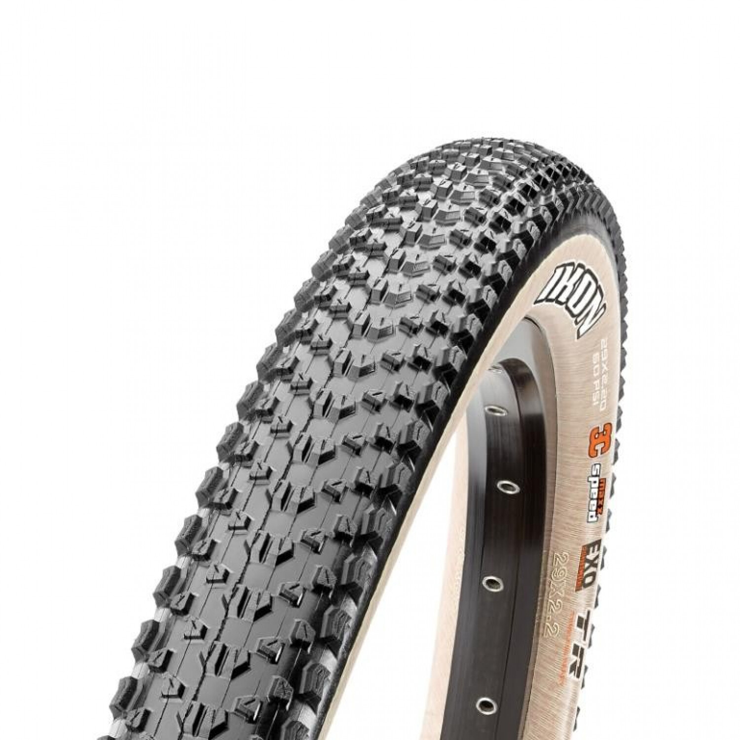 Pneu vtt 29 x 2.20 maxxis ikon exo tubeless ready tan noir-beige ts (54-622)