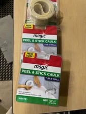 Magic Peel  Stick Caulk Tub  Wall WHITE 7/8" x 11' and two open boxes
