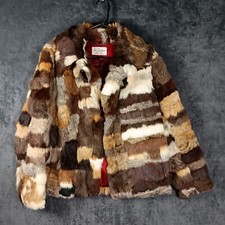 Rabbit Fur Coat Patchwork Women *needs Repair Craft Diy Scrap